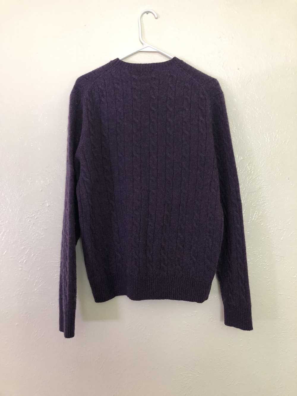 Vintage Vintage Purple Cable Knit Sweater - image 2