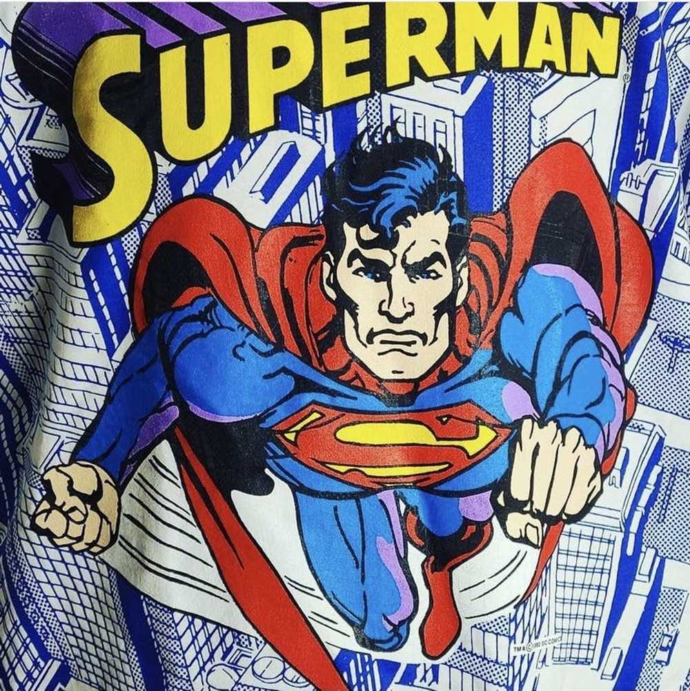 Vintage 1992 Superman Mega Print Marvel Batman Vi… - image 3