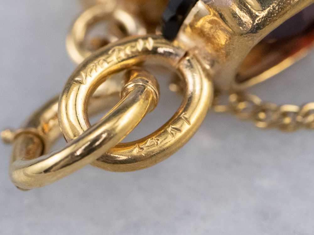Multi Gemstone Botanical Gold Link Bracelet - image 9