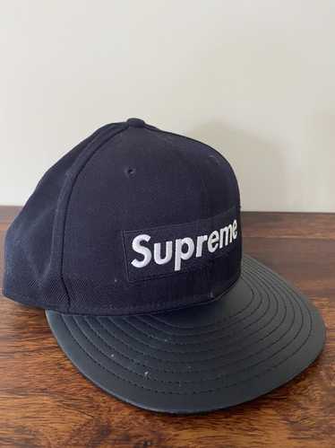 SUPREME FITTED HAT 7 5/8 GONZ NEW ERA LOGO NEW DS NWT BLACK OOP RARE LOOK