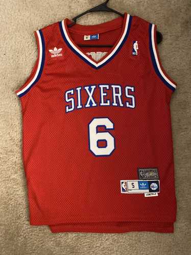 NBA Julius Erving 76ers red throwback jersey