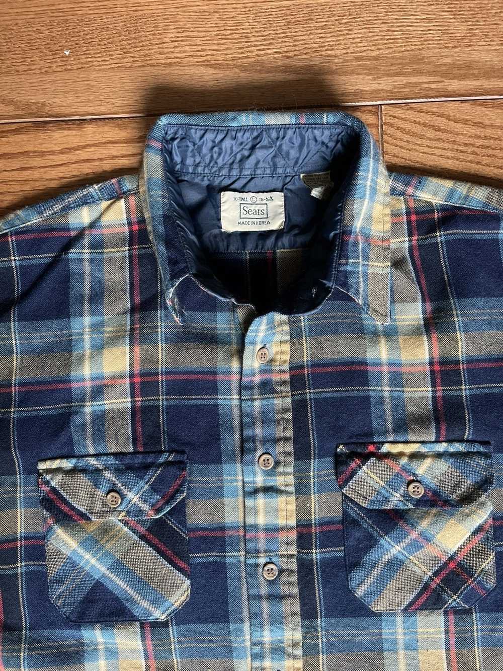 Sears × Vintage Vintage Sears Flannel Button Up S… - image 3