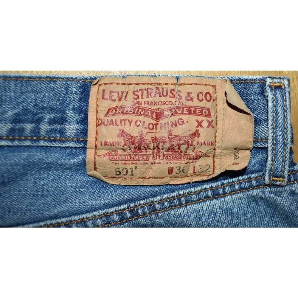 Levi's Vintage LEVIS 501 Button Fly Jeans 36x32 D… - image 6