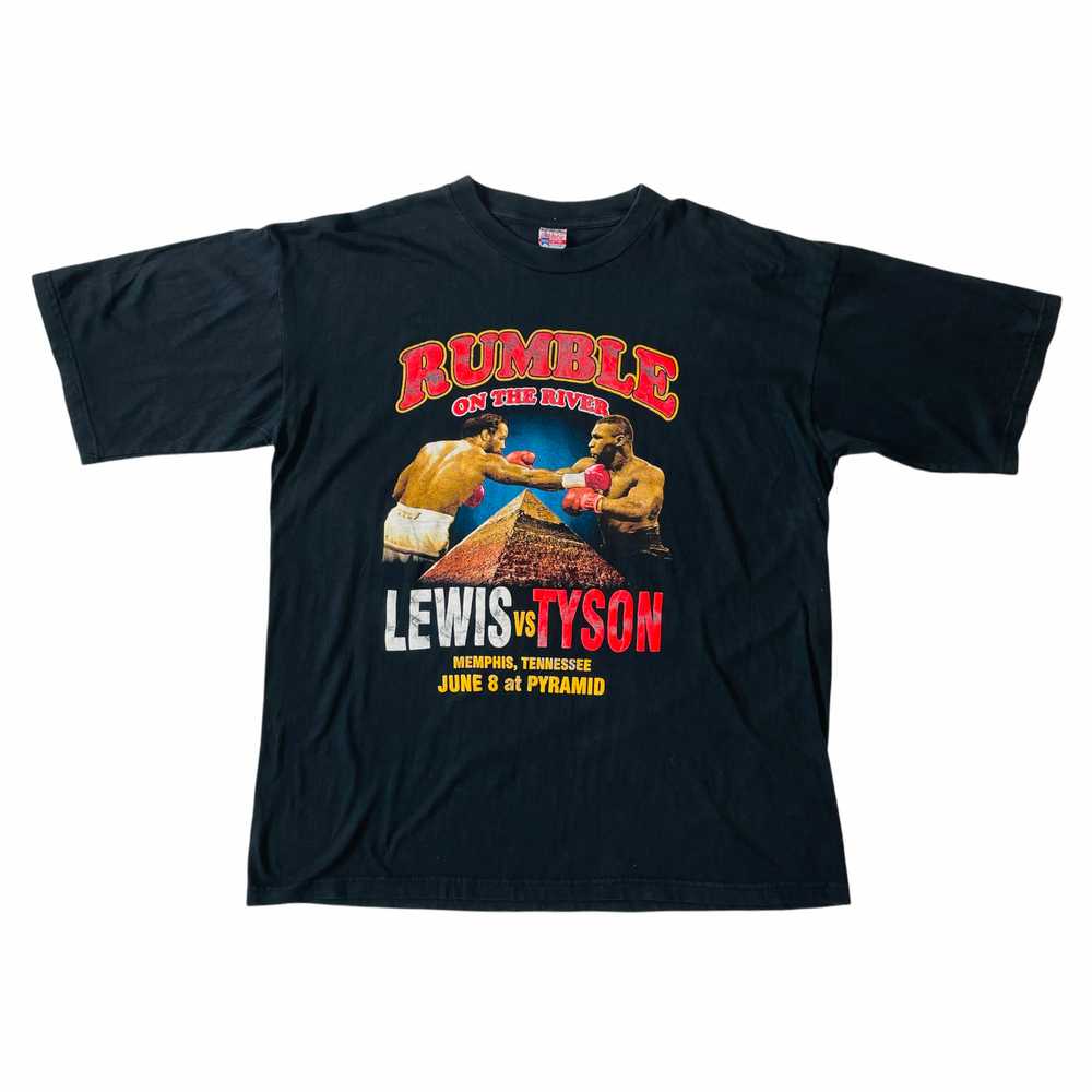 2002 LEWIS VS TYSON ‘RUMBLE ON THE RIVER’ TEE - image 1