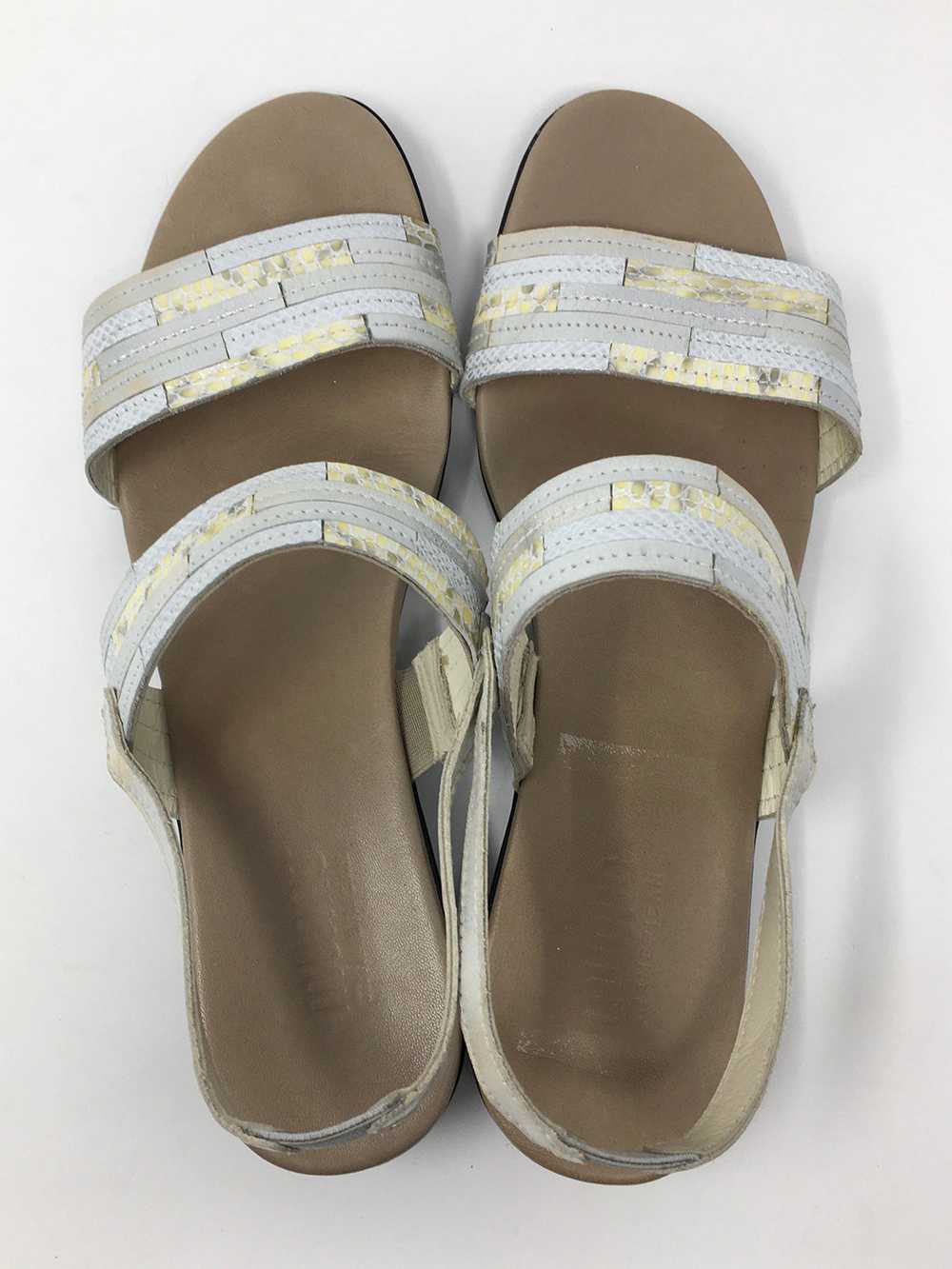 Munro Size 11 Ivory Patchwork Sandals - image 3