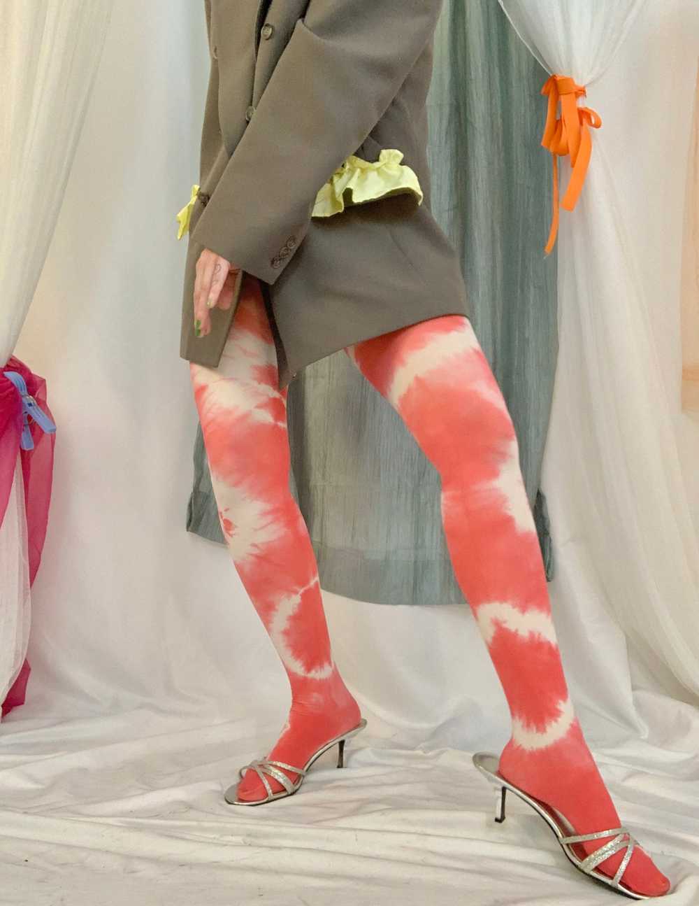 Strawberry tie dye tights - image 5