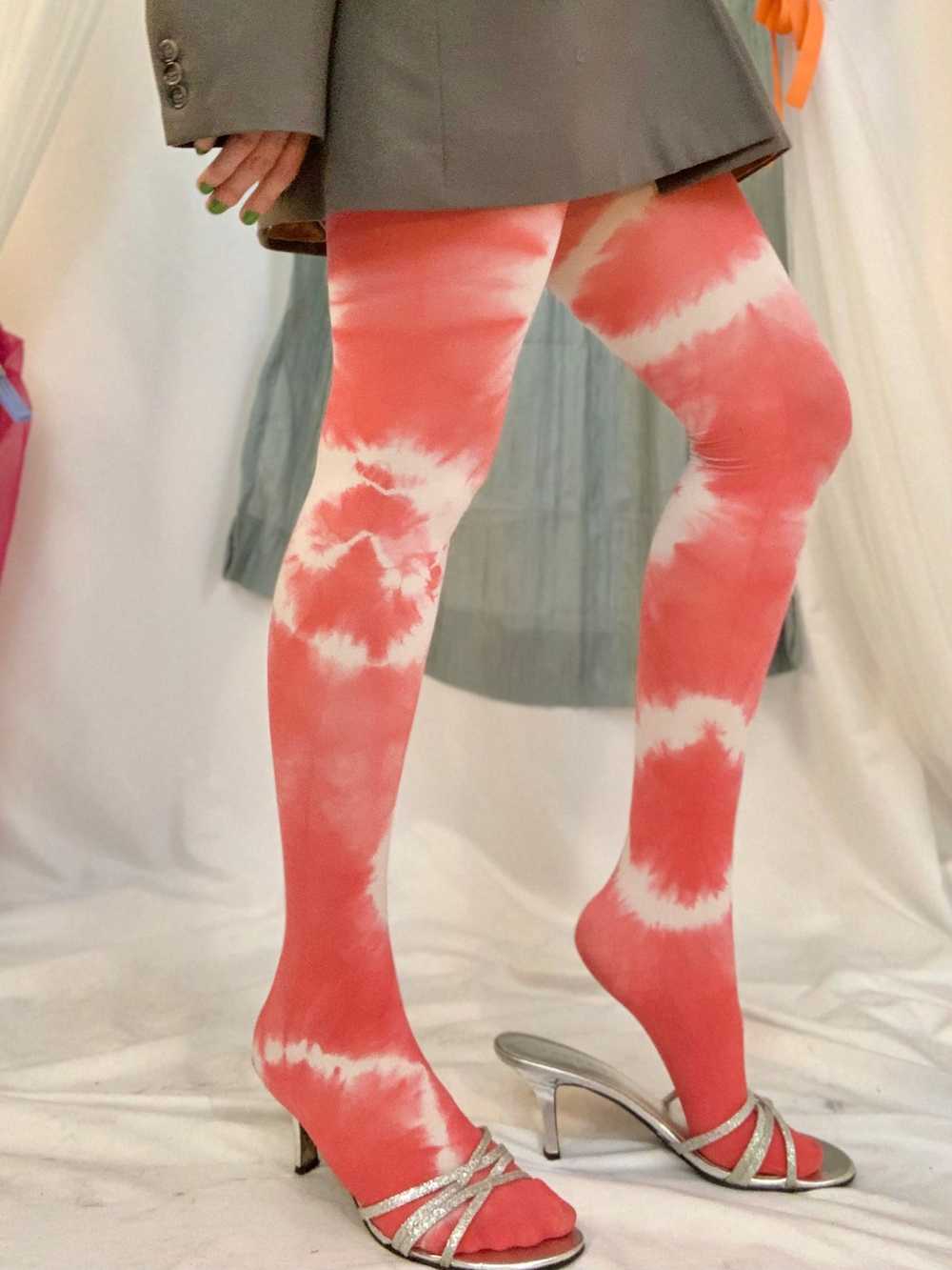 Strawberry tie dye tights - image 6