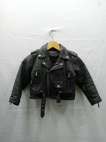 レアdeer leather kids riders jacket（140）-