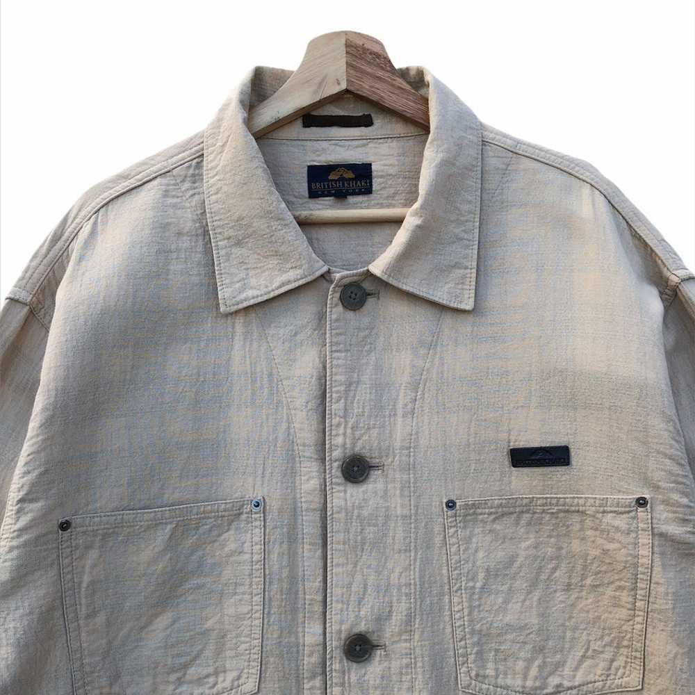 Japanese Brand British Khaki Shirt Button Up - image 6