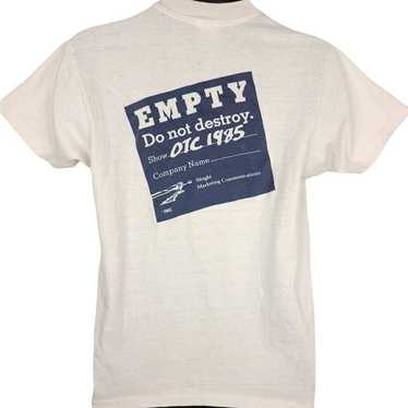 Vintage Empty Do Not Destroy T Shirt Vintage 80s 1