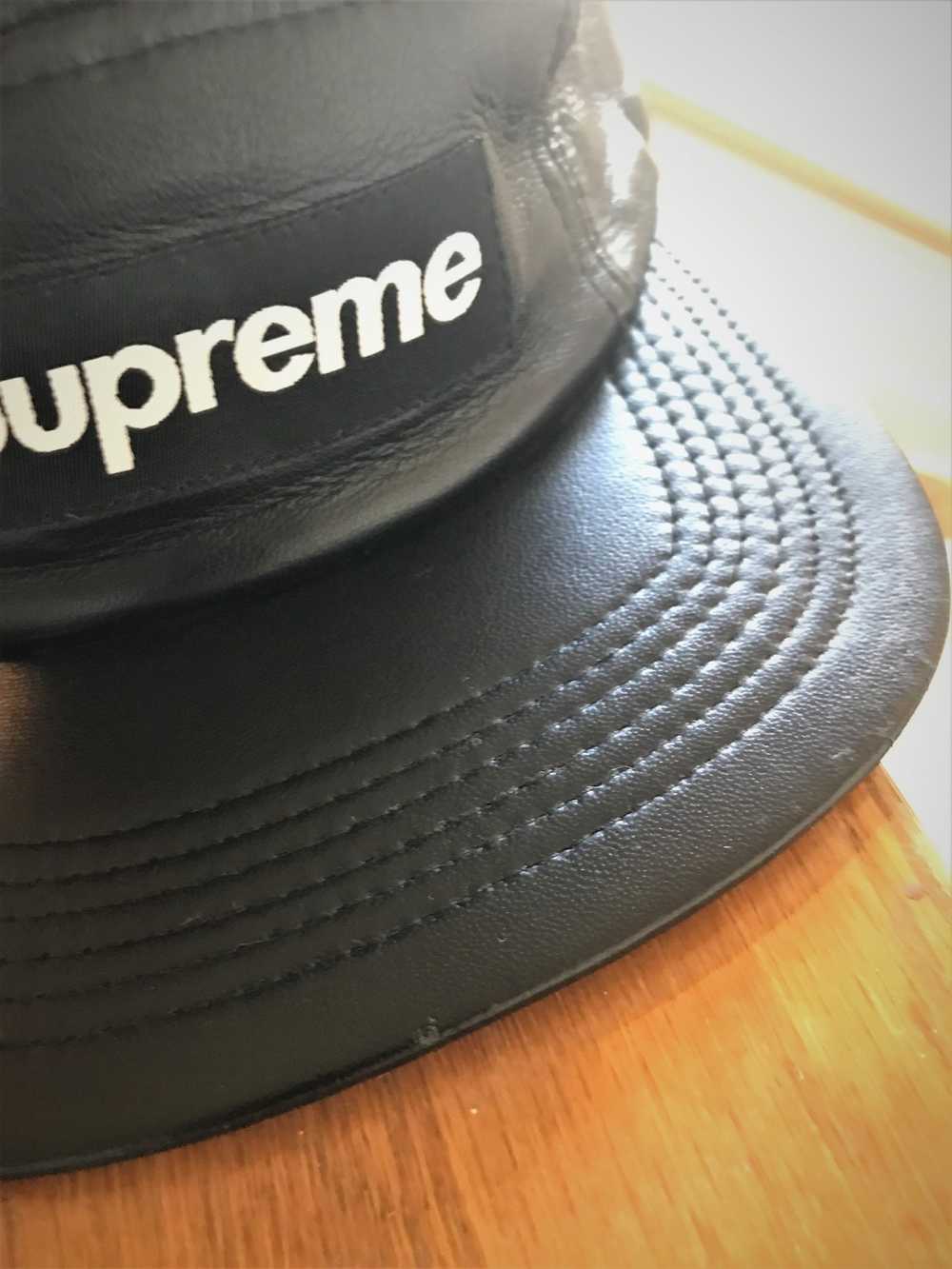 Supreme Supreme Leather camp cap adjustable strap… - image 3
