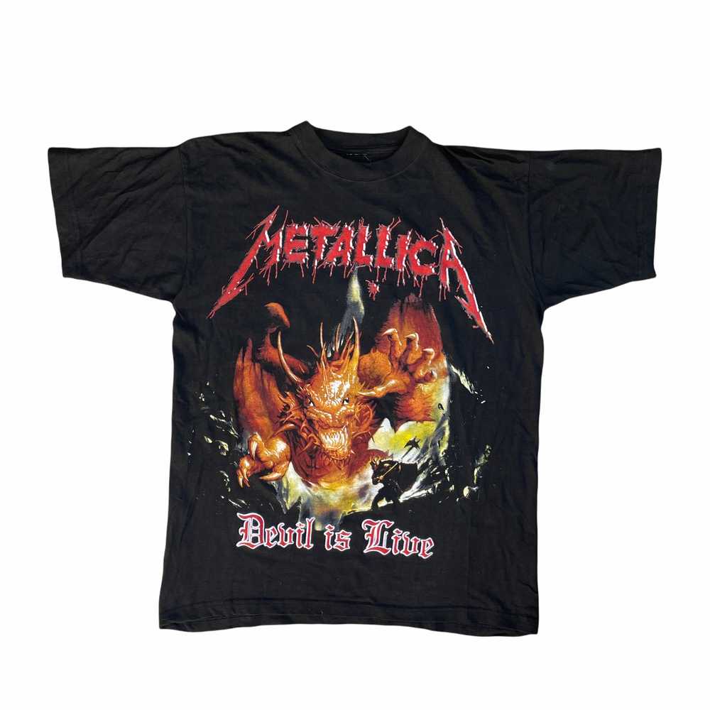 Rare Vintage GIANT Metallica Flame Skull Tour 97 1997 Hockey Jersey 90s  Black XL