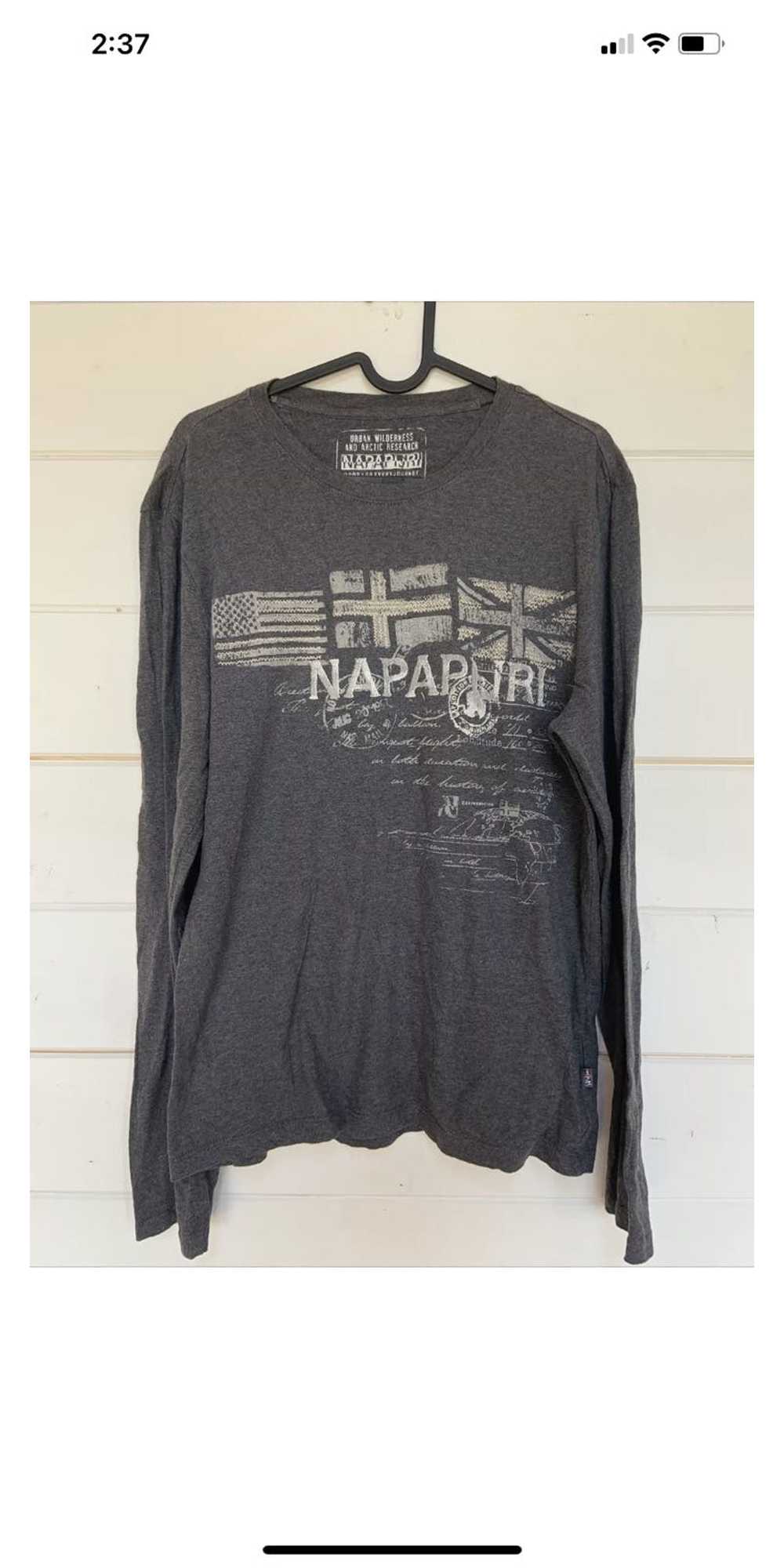 Napapijri Napapijri Long Sleeve T Shirt Grey Small - image 1