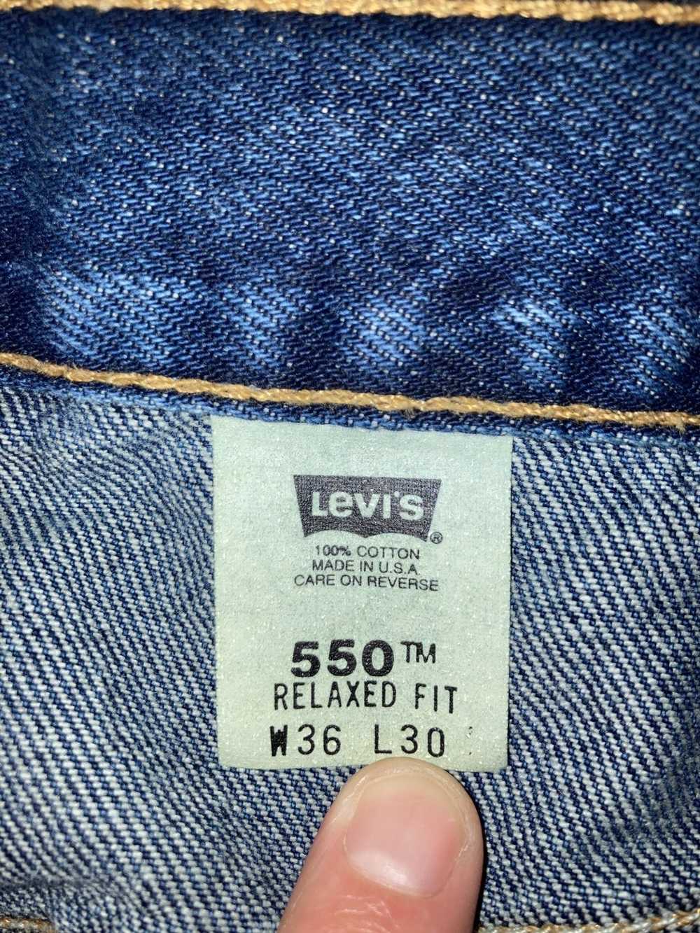 Levi's × Vintage VTG Levi's 550 Baggy Tapered Blu… - image 7