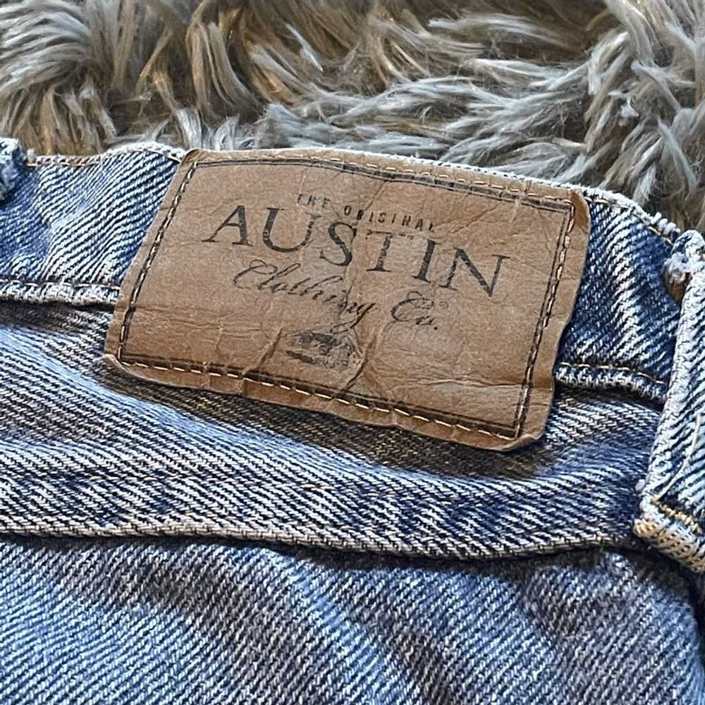 Distressed Denim Austin Clothing Company Blue Den… - image 4