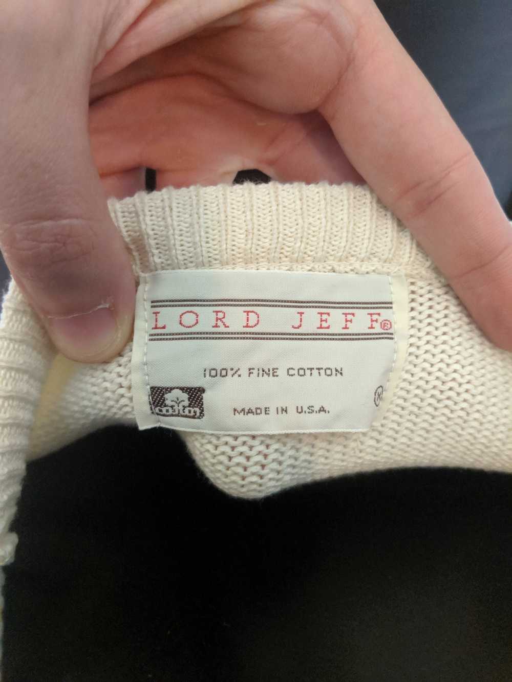Made In Usa × Vintage Lord Jeff jacquard knit cre… - image 2