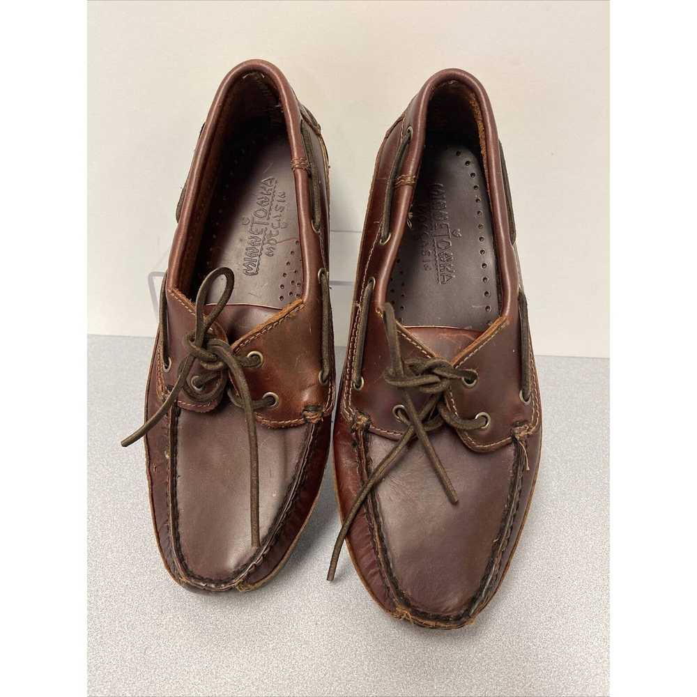 Minnetonka Minnetonka Men's Leather Moccasins 8 B… - image 3