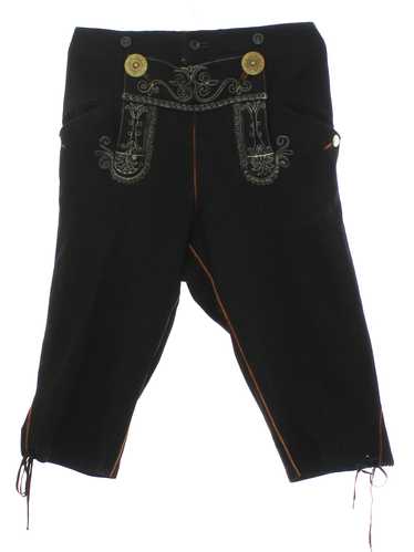 1960's Unisex Lederhosen Wool Blend Pants