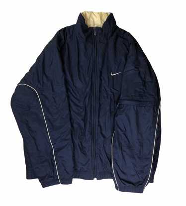 Nike Vintage Nike Mens Navy Blue Cream Embrodiered