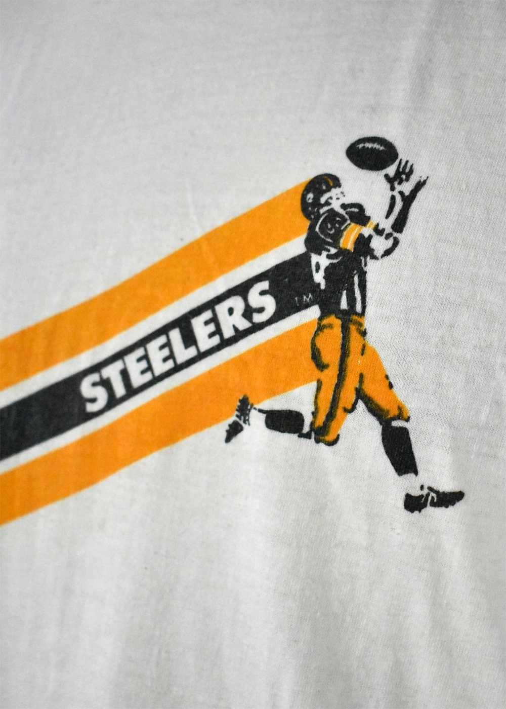 1970's Pittsburg Steelers Ringer T-shirt, Made in… - image 2