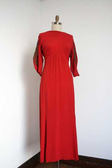 MARKED DOWN vintage 1930s orange rayon gown - image 1