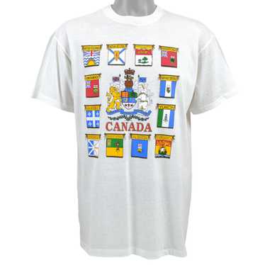 Vintage (Jerzees)- Canada Province Flags T-Shirt … - image 1