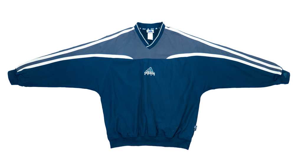 Adidas - Blue & Grey Golf Pullover Windbreaker 19… - image 1