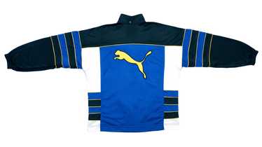 Puma - Black & Blue Big Logo Track Jacket 1990s L… - image 1