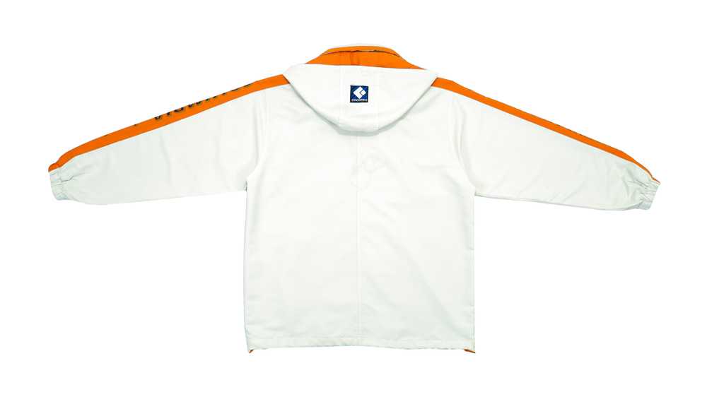 Columbia - White & Orange Taped Logo Hooded Windb… - image 2