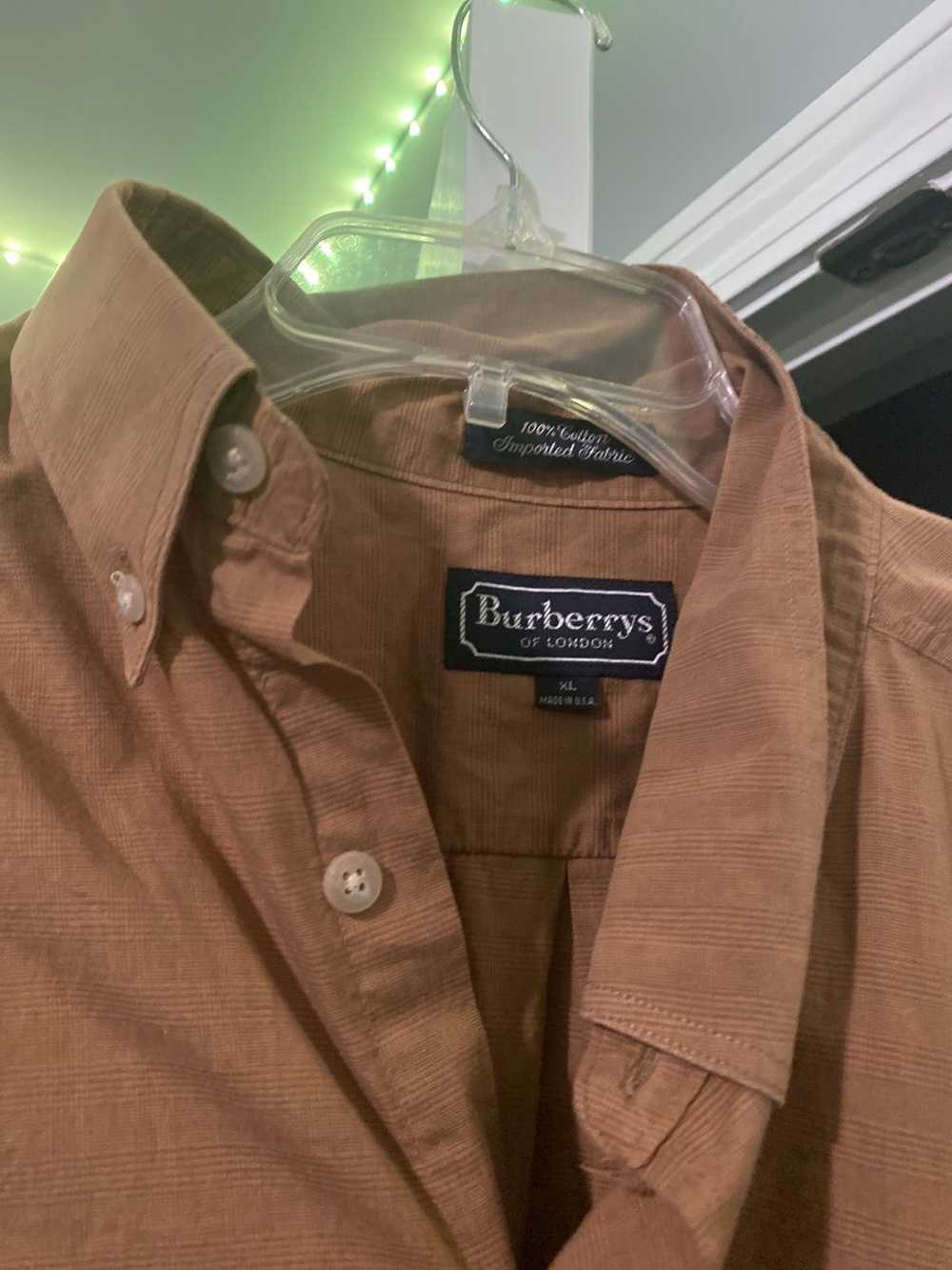 Burberry Burberry brown button up shirt - image 2