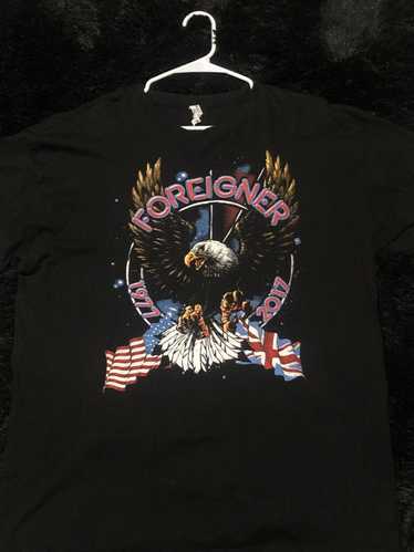  American Classics Foreigner 80s Band Live Tour Poster Adult  Short Sleeve T-Shirts Graphic Tees : Clothing, Shoes & Jewelry