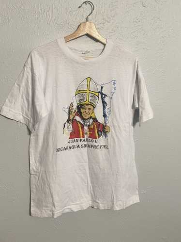 Vintage Vintage juan Pablo II Pope tee - image 1