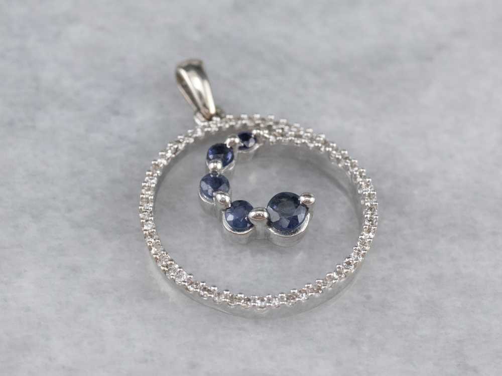 Sapphire and Diamond Spiral Pendant - image 3
