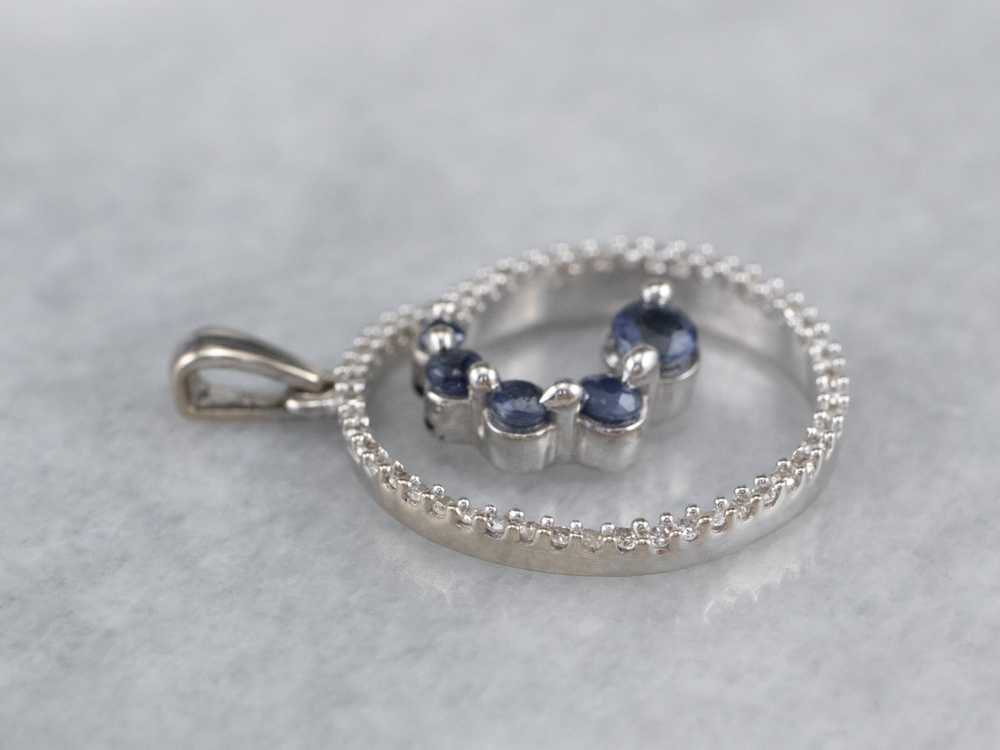 Sapphire and Diamond Spiral Pendant - image 4