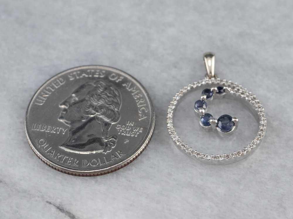 Sapphire and Diamond Spiral Pendant - image 7