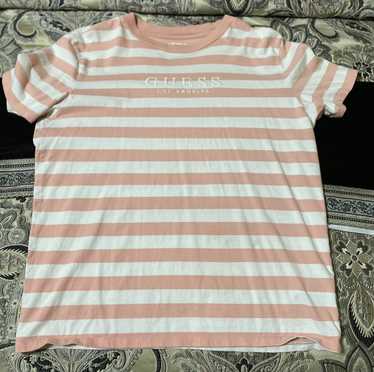 Guess × Pacsun Guess Los Angeles Pink Striped Tee - image 1