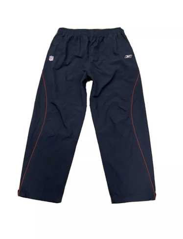 Reebok Pants Mens 2XL Blue Red Sweat Pants Windbreaker Joggers Lined Sport  32x32