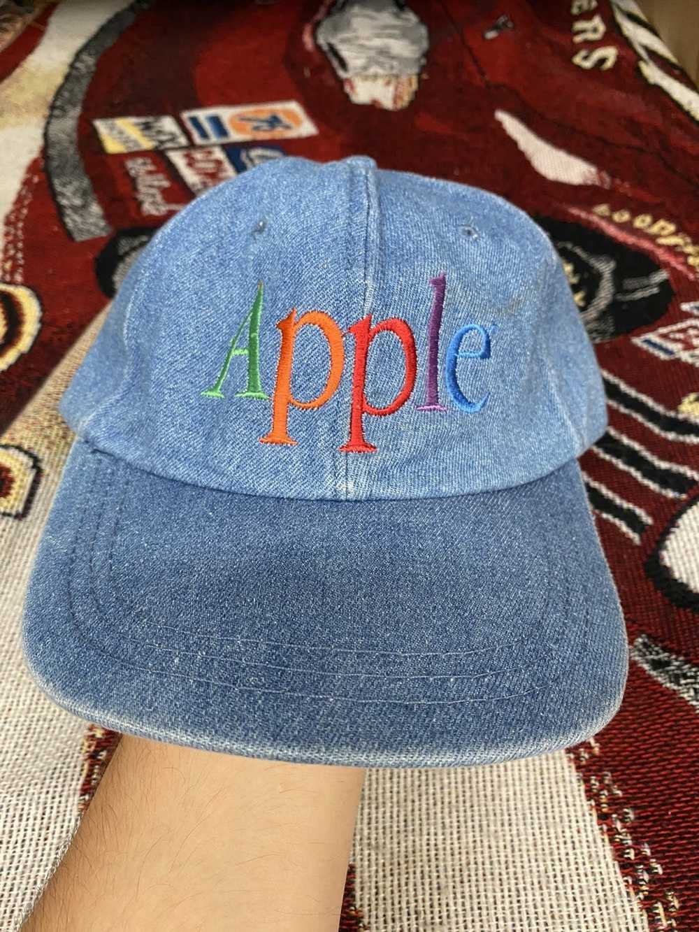 Vintage Vintage 90s Apple Spell Out Logo Denim Ha… - image 1