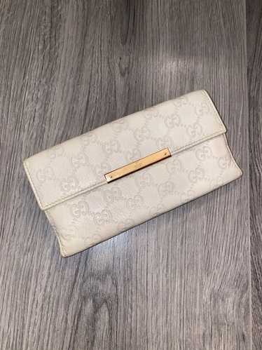 Gucci Gucci Leather Monogram Long Wallet