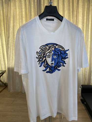 Versace Versace Tshirt Blue and pale gold tread Me