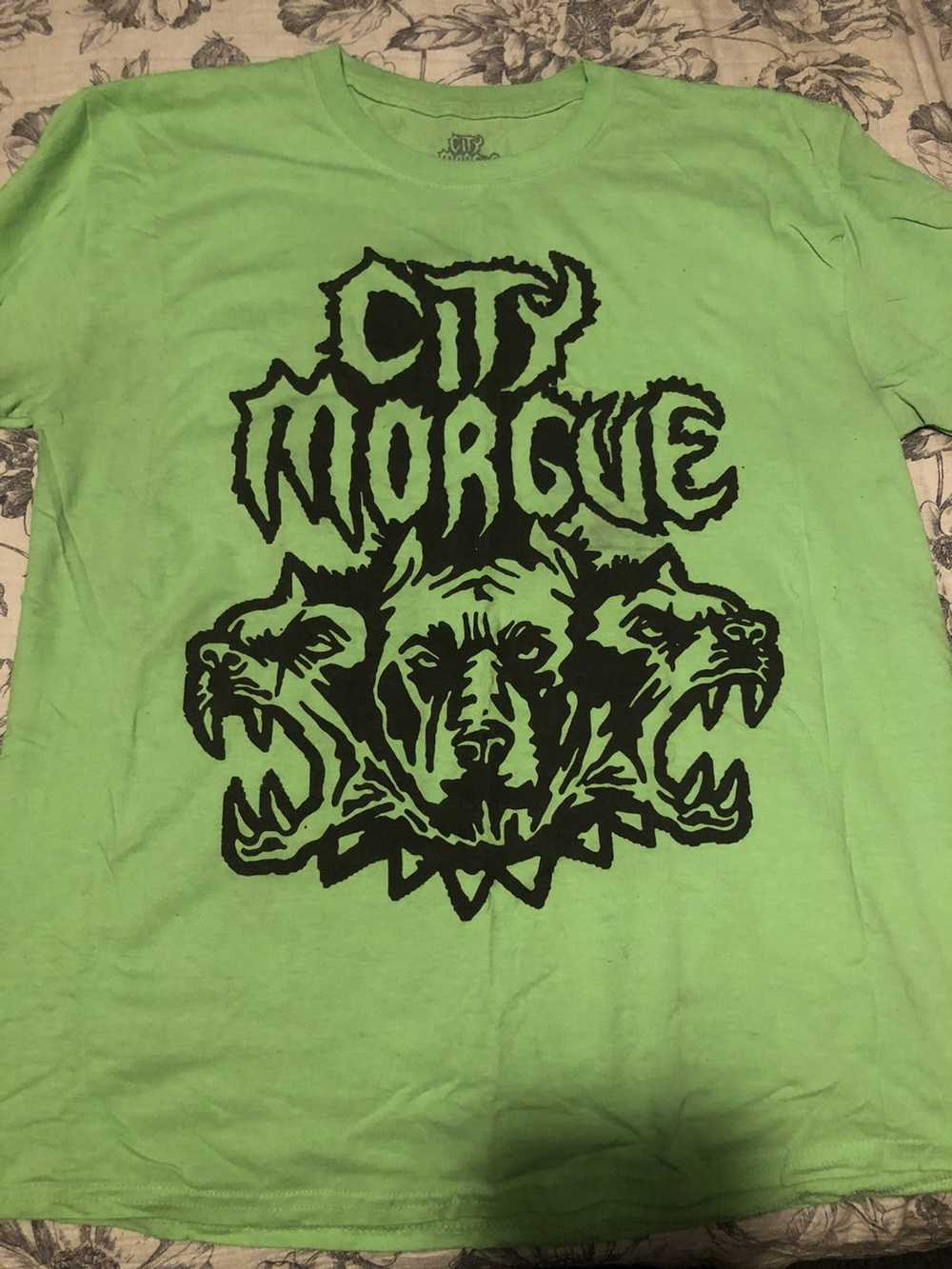 Vintage Green RARE City Morgue deadstock T-shirt … - image 1