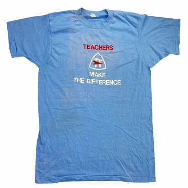 70s Teachers make a difference tee Small fit - image 1