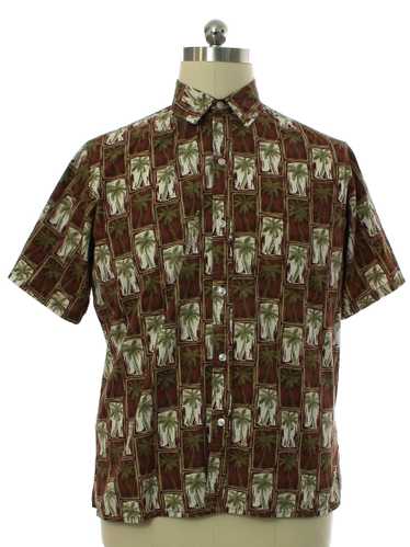 1990's Malinini Mens Cotton Hawaiian Shirt - image 1
