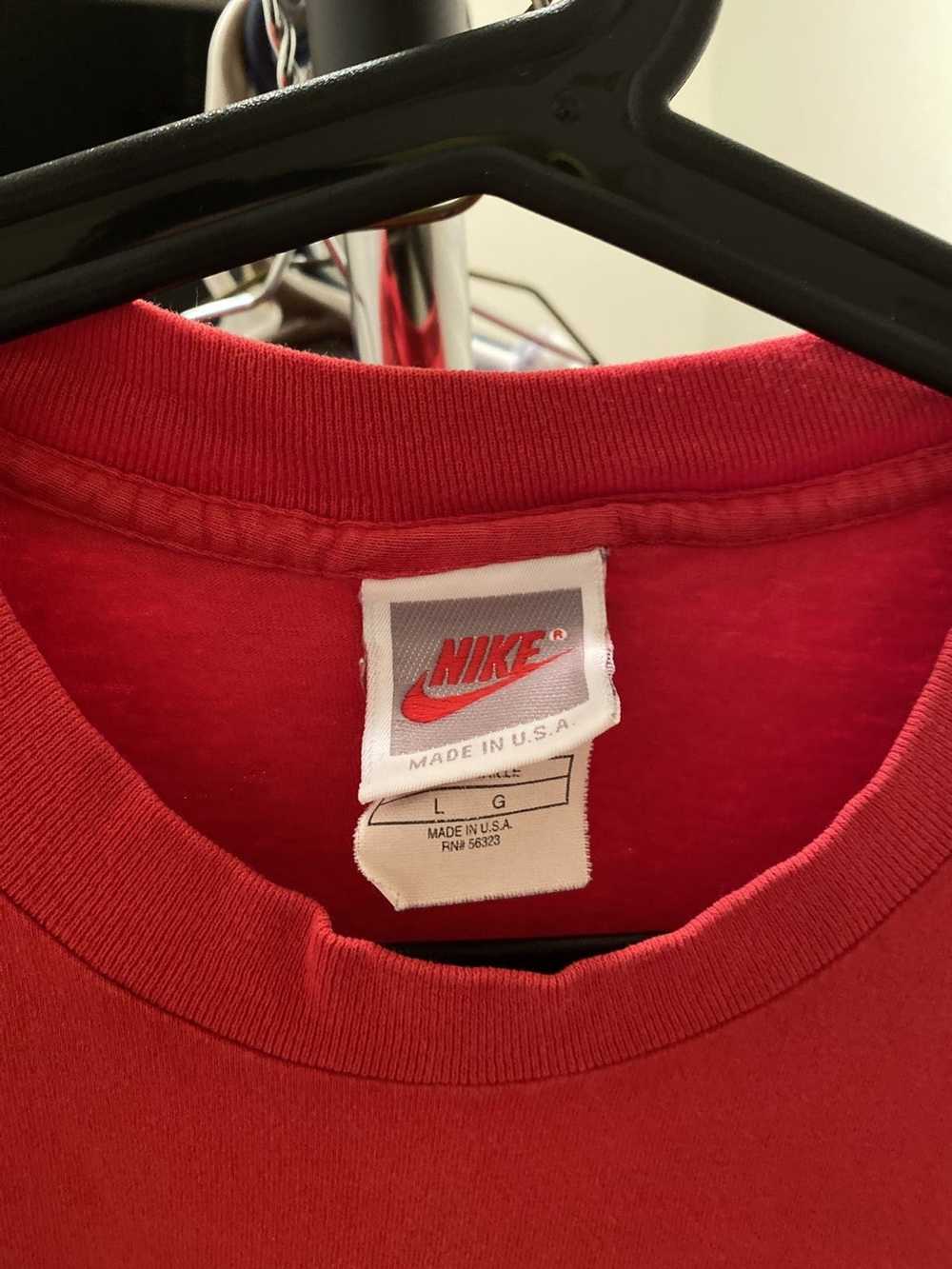 Nike × Vintage Vintage 90’s Nike P.L.A.Y Red Tee - image 2