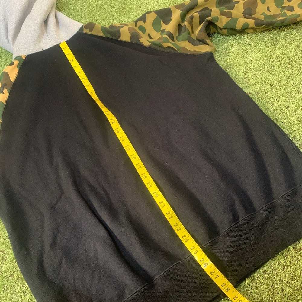 Bape BAPE full zip hoodie black Green camo/1st Ca… - image 7