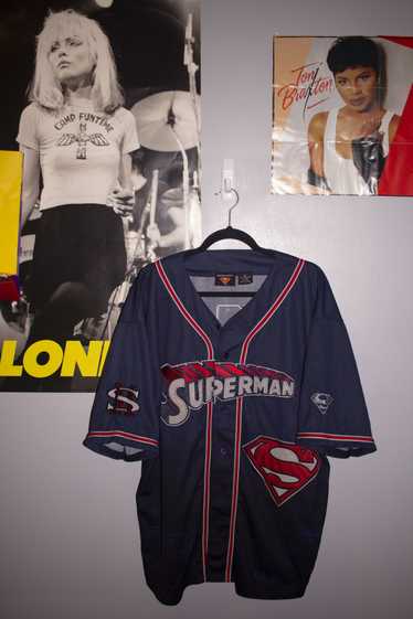 Dc Comics × Vintage Y2K Superman Baseball Jersey