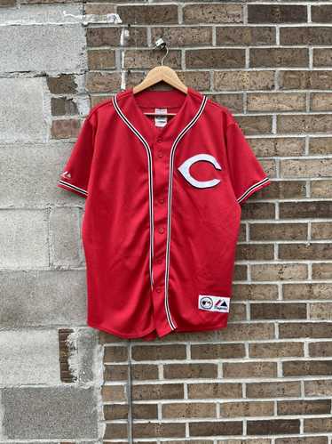 Vintage 90s Cincinnati Reds Pin Stripe Starter Baseball Jersey 