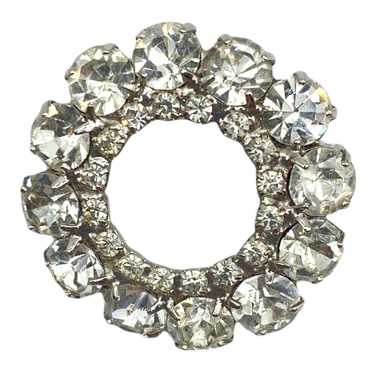 Vintage Rhinestone Circle Scatter Pin - image 1