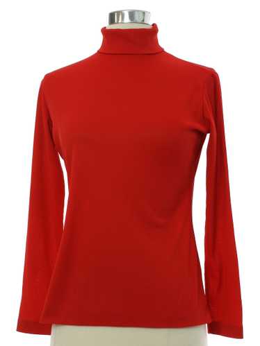 1970's Womens Mod Knit Turtleneck Shirt