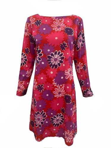 Jax 60s Red, Pink and Purple Floral Shift dress